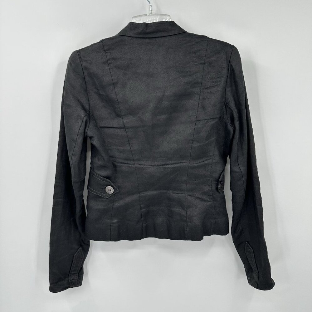 COTELAC jacket blazer black XS 1 100% bamboo two button lightweight casual - Picture 7 of 12